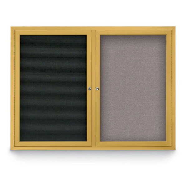 Corkboard, Black/Bronze, 72" x 48"